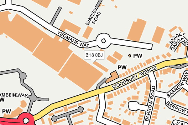 BH8 0BJ map - OS OpenMap – Local (Ordnance Survey) BH8 0BJ map - OS OpenMap – Local (Ordnance Survey)