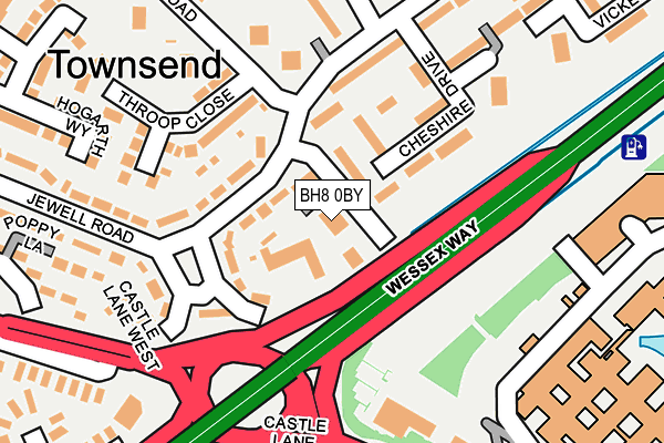 BH8 0BY map - OS OpenMap – Local (Ordnance Survey) BH8 0BY map - OS OpenMap – Local (Ordnance Survey)