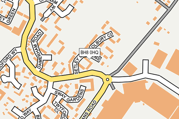 BH8 0HQ map - OS OpenMap – Local (Ordnance Survey) BH8 0HQ map - OS OpenMap – Local (Ordnance Survey)