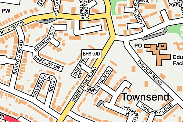 BH8 0JD map - OS OpenMap – Local (Ordnance Survey) BH8 0JD map - OS OpenMap – Local (Ordnance Survey)