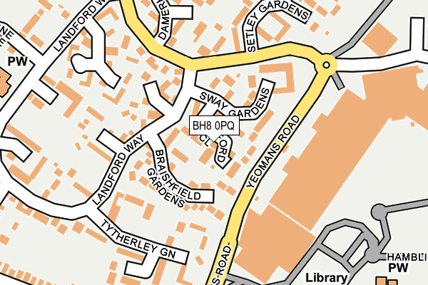 BH8 0PQ map - OS OpenMap – Local (Ordnance Survey) BH8 0PQ map - OS OpenMap – Local (Ordnance Survey)