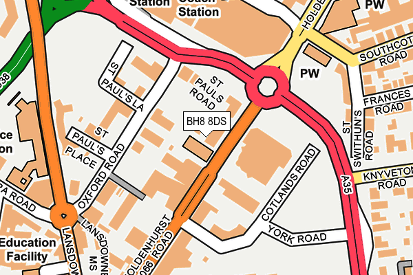 BH8 8DS map - OS OpenMap – Local (Ordnance Survey) BH8 8DS map - OS OpenMap – Local (Ordnance Survey)