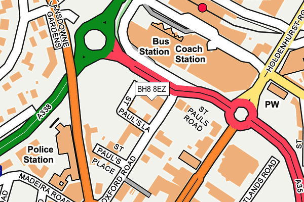 BH8 8EZ map - OS OpenMap – Local (Ordnance Survey)