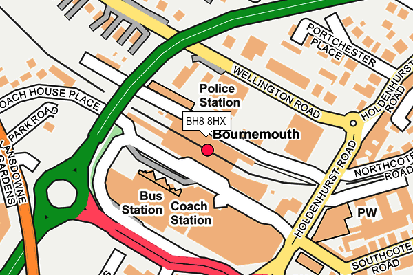 BH8 8HX map - OS OpenMap – Local (Ordnance Survey)