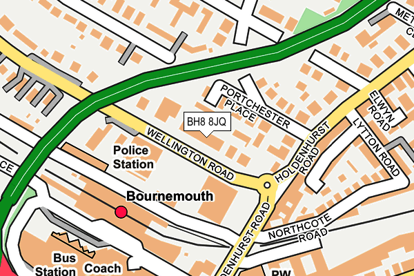 BH8 8JQ map - OS OpenMap – Local (Ordnance Survey)
