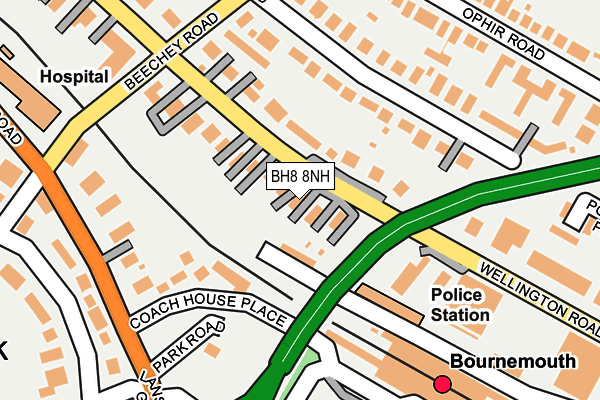 BH8 8NH map - OS OpenMap – Local (Ordnance Survey) BH8 8NH map - OS OpenMap – Local (Ordnance Survey)