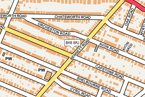 BH8 8RJ map - OS OpenMap – Local (Ordnance Survey) BH8 8RJ map - OS OpenMap – Local (Ordnance Survey)
