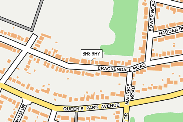 BH8 9HY map - OS OpenMap – Local (Ordnance Survey) BH8 9HY map - OS OpenMap – Local (Ordnance Survey)