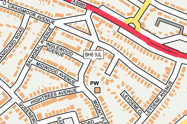 BH8 9JL map - OS OpenMap – Local (Ordnance Survey) BH8 9JL map - OS OpenMap – Local (Ordnance Survey)