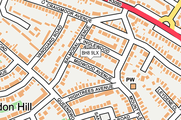 BH8 9LX map - OS OpenMap – Local (Ordnance Survey)