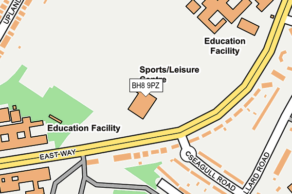 BH8 9PZ map - OS OpenMap – Local (Ordnance Survey) BH8 9PZ map - OS OpenMap – Local (Ordnance Survey)