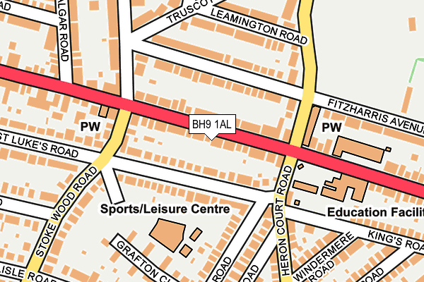 BH9 1AL map - OS OpenMap – Local (Ordnance Survey) BH9 1AL map - OS OpenMap – Local (Ordnance Survey)