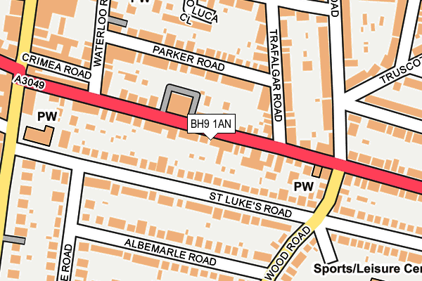 BH9 1AN map - OS OpenMap – Local (Ordnance Survey) BH9 1AN map - OS OpenMap – Local (Ordnance Survey)