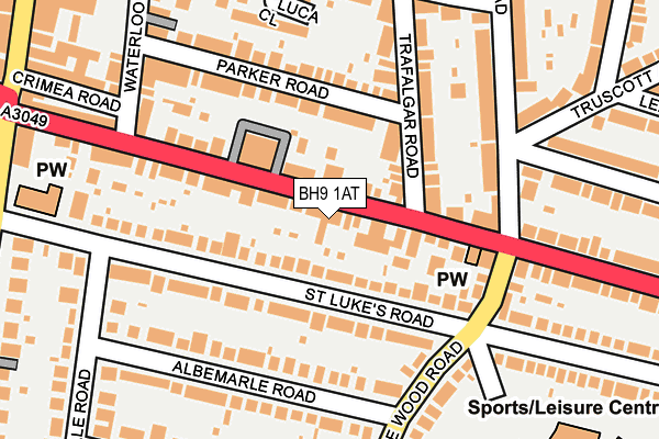 BH9 1AT map - OS OpenMap – Local (Ordnance Survey) BH9 1AT map - OS OpenMap – Local (Ordnance Survey)