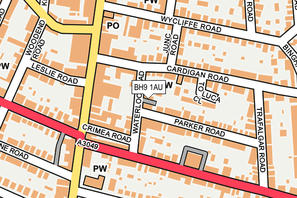 BH9 1AU map - OS OpenMap – Local (Ordnance Survey) BH9 1AU map - OS OpenMap – Local (Ordnance Survey)
