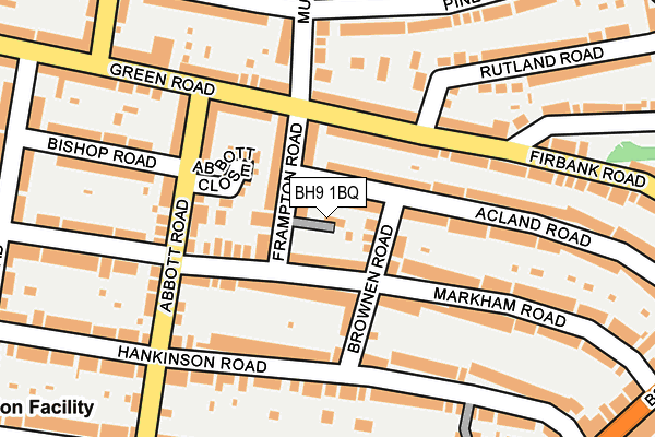BH9 1BQ map - OS OpenMap – Local (Ordnance Survey) BH9 1BQ map - OS OpenMap – Local (Ordnance Survey)