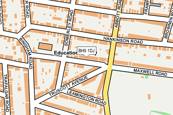 BH9 1DJ map - OS OpenMap – Local (Ordnance Survey) BH9 1DJ map - OS OpenMap – Local (Ordnance Survey)