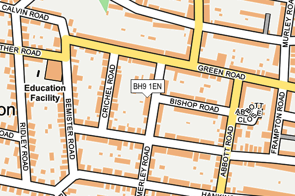 BH9 1EN map - OS OpenMap – Local (Ordnance Survey) BH9 1EN map - OS OpenMap – Local (Ordnance Survey)
