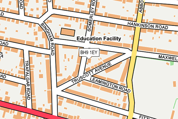 BH9 1EY map - OS OpenMap – Local (Ordnance Survey) BH9 1EY map - OS OpenMap – Local (Ordnance Survey)