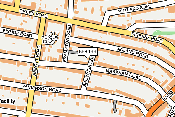 BH9 1HH map - OS OpenMap – Local (Ordnance Survey) BH9 1HH map - OS OpenMap – Local (Ordnance Survey)