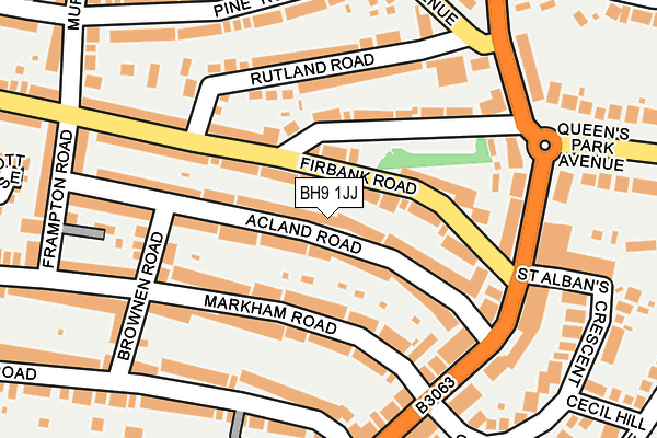 BH9 1JJ map - OS OpenMap – Local (Ordnance Survey) BH9 1JJ map - OS OpenMap – Local (Ordnance Survey)