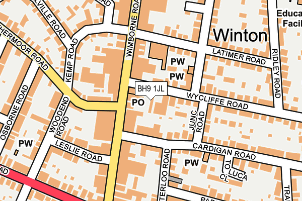 BH9 1JL map - OS OpenMap – Local (Ordnance Survey)