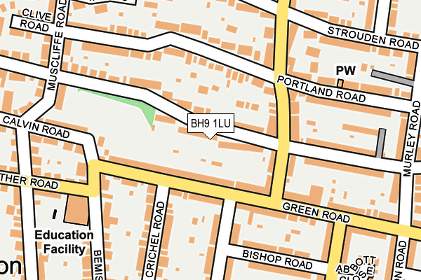 BH9 1LU map - OS OpenMap – Local (Ordnance Survey) BH9 1LU map - OS OpenMap – Local (Ordnance Survey)