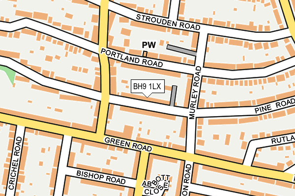 BH9 1LX map - OS OpenMap – Local (Ordnance Survey) BH9 1LX map - OS OpenMap – Local (Ordnance Survey)