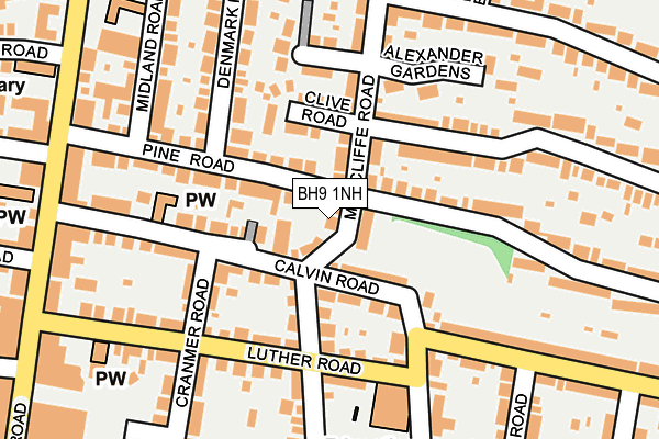 BH9 1NH map - OS OpenMap – Local (Ordnance Survey) BH9 1NH map - OS OpenMap – Local (Ordnance Survey)