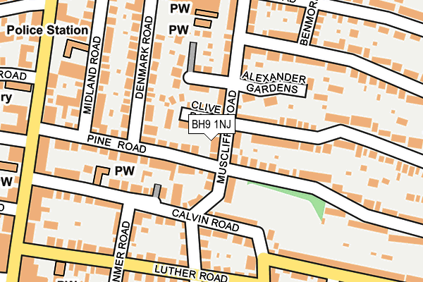 BH9 1NJ map - OS OpenMap – Local (Ordnance Survey) BH9 1NJ map - OS OpenMap – Local (Ordnance Survey)