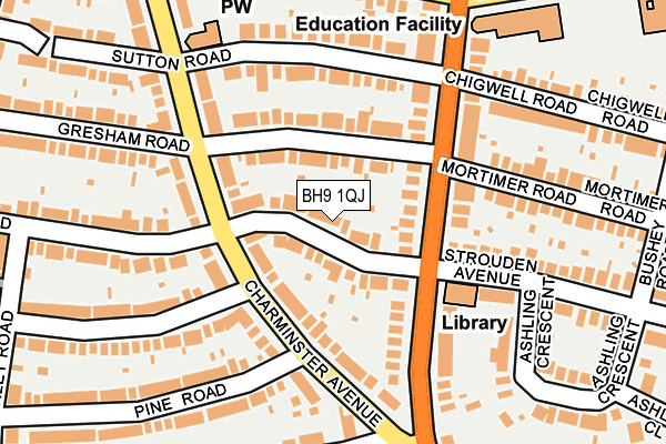 BH9 1QJ map - OS OpenMap – Local (Ordnance Survey) BH9 1QJ map - OS OpenMap – Local (Ordnance Survey)
