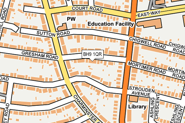 BH9 1QR map - OS OpenMap – Local (Ordnance Survey)