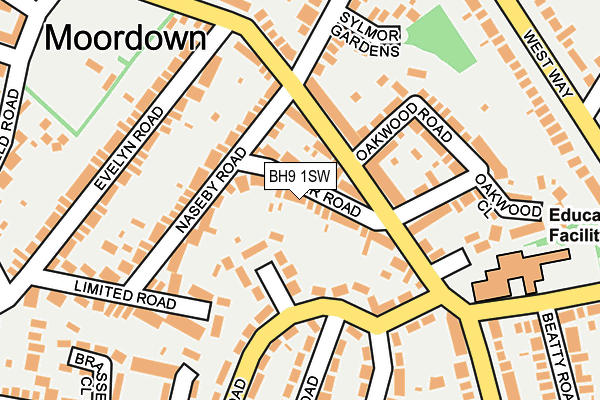 BH9 1SW map - OS OpenMap – Local (Ordnance Survey) BH9 1SW map - OS OpenMap – Local (Ordnance Survey)