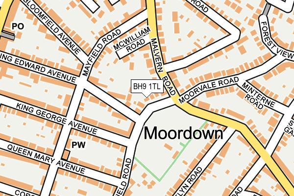 BH9 1TL map - OS OpenMap – Local (Ordnance Survey) BH9 1TL map - OS OpenMap – Local (Ordnance Survey)