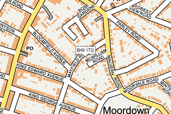BH9 1TQ map - OS OpenMap – Local (Ordnance Survey) BH9 1TQ map - OS OpenMap – Local (Ordnance Survey)