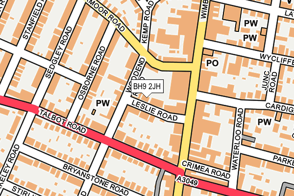 BH9 2JH map - OS OpenMap – Local (Ordnance Survey) BH9 2JH map - OS OpenMap – Local (Ordnance Survey)