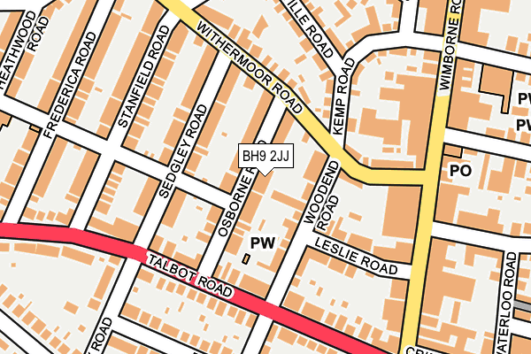 BH9 2JJ map - OS OpenMap – Local (Ordnance Survey) BH9 2JJ map - OS OpenMap – Local (Ordnance Survey)