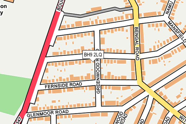 BH9 2LQ map - OS OpenMap – Local (Ordnance Survey) BH9 2LQ map - OS OpenMap – Local (Ordnance Survey)
