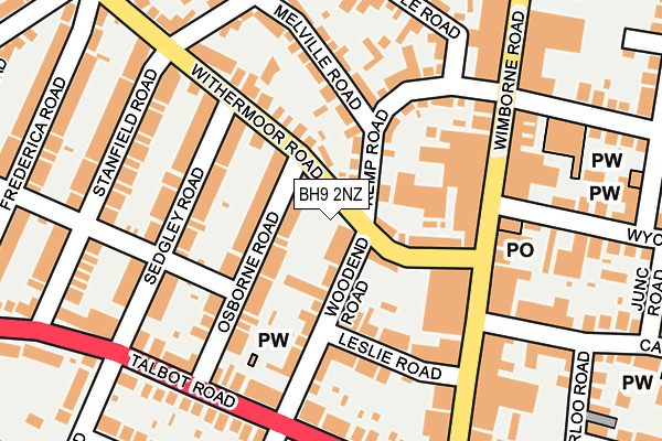 BH9 2NZ map - OS OpenMap – Local (Ordnance Survey) BH9 2NZ map - OS OpenMap – Local (Ordnance Survey)