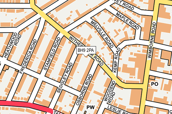 BH9 2PA map - OS OpenMap – Local (Ordnance Survey) BH9 2PA map - OS OpenMap – Local (Ordnance Survey)