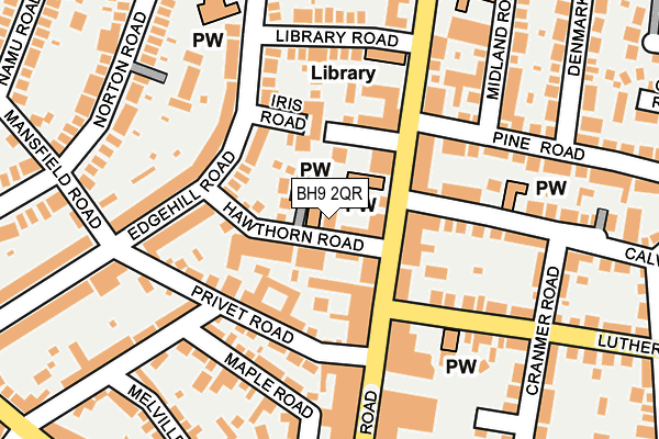 BH9 2QR map - OS OpenMap – Local (Ordnance Survey) BH9 2QR map - OS OpenMap – Local (Ordnance Survey)