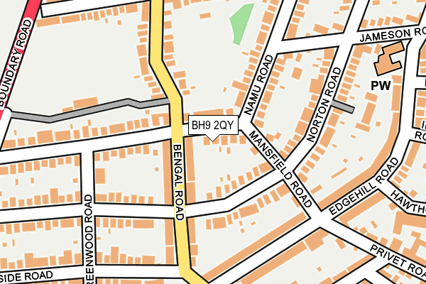 BH9 2QY map - OS OpenMap – Local (Ordnance Survey) BH9 2QY map - OS OpenMap – Local (Ordnance Survey)