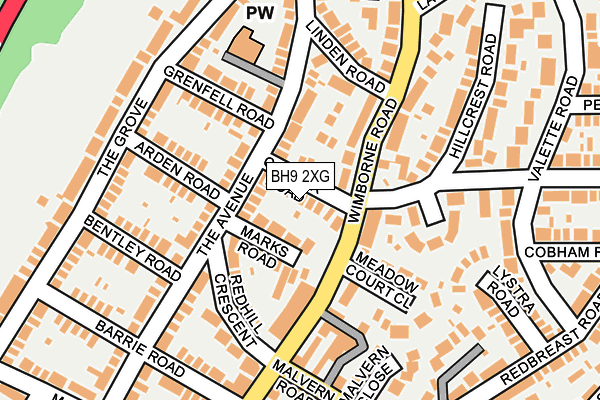 BH9 2XG map - OS OpenMap – Local (Ordnance Survey) BH9 2XG map - OS OpenMap – Local (Ordnance Survey)