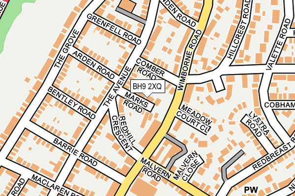 BH9 2XQ map - OS OpenMap – Local (Ordnance Survey) BH9 2XQ map - OS OpenMap – Local (Ordnance Survey)