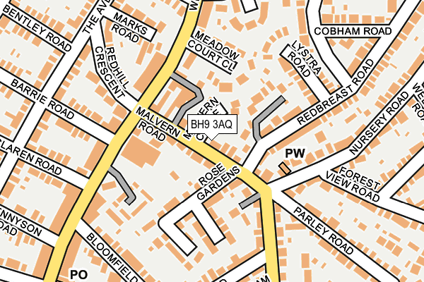 BH9 3AQ map - OS OpenMap – Local (Ordnance Survey) BH9 3AQ map - OS OpenMap – Local (Ordnance Survey)