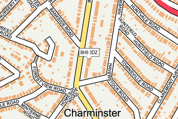 BH9 3DZ map - OS OpenMap – Local (Ordnance Survey) BH9 3DZ map - OS OpenMap – Local (Ordnance Survey)