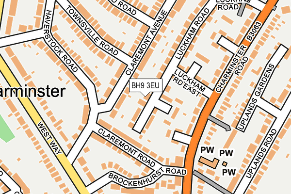 BH9 3EU map - OS OpenMap – Local (Ordnance Survey) BH9 3EU map - OS OpenMap – Local (Ordnance Survey)
