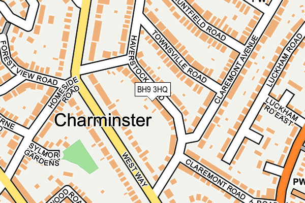 BH9 3HQ map - OS OpenMap – Local (Ordnance Survey) BH9 3HQ map - OS OpenMap – Local (Ordnance Survey)