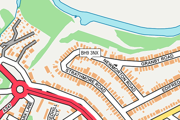BH9 3NX map - OS OpenMap – Local (Ordnance Survey) BH9 3NX map - OS OpenMap – Local (Ordnance Survey)