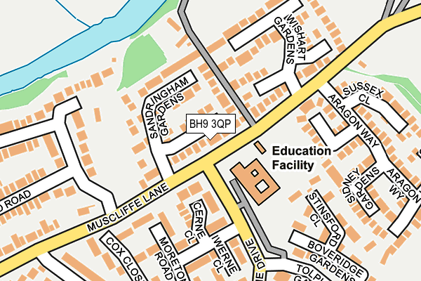 BH9 3QP map - OS OpenMap – Local (Ordnance Survey)